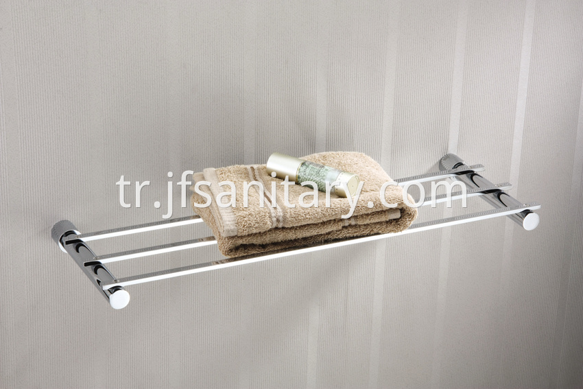 Single layer brass shower rack